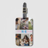 Étiquette À Bagage Collage photo moderne monogrammed iPad Air Cover (Devant Vertical)