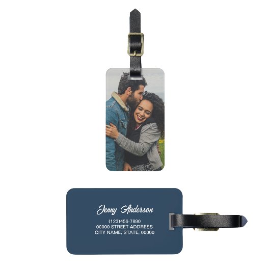 Étiquette À Bagage Collage photo personnalisé Créez votre propre étiq