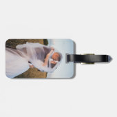 Étiquette À Bagage Collage photo simple moderne (Dos horizontal)