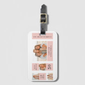 Étiquette À Bagage Collage photos amies | Joyeux cadeau d'anniversair (Devant Vertical)