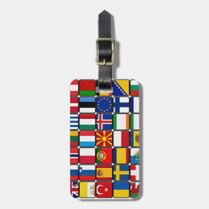 Étiquette À Bagage Collection de drapeaux internationaux, drapeaux du