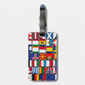 Étiquette À Bagage Collection de drapeaux internationaux, drapeaux du (Dos Vertical)