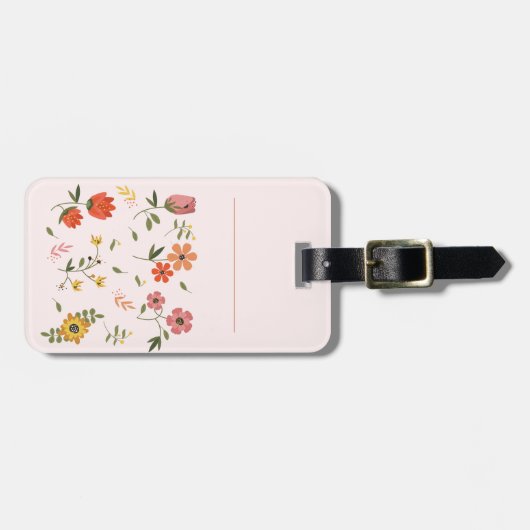 Étiquette À Bagage collection de fleurs (Devant horizontal)