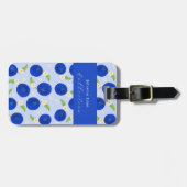 Étiquette À Bagage Collection de prunes botaniques bleues (Devant horizontal)
