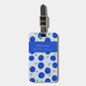 Étiquette À Bagage Collection de prunes botaniques bleues (Devant Vertical)