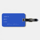 Étiquette À Bagage Collection de prunes botaniques bleues (Dos horizontal)