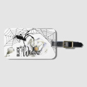 Étiquette À Bagage Collection de timbres d'Halloween "Veuve noire" (Devant Horizontal)