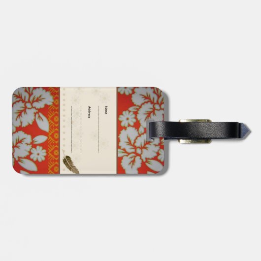 ÉTIQUETTE À BAGAGE COLLECTION D'HAWAÏ ALOHA (Dos horizontal)