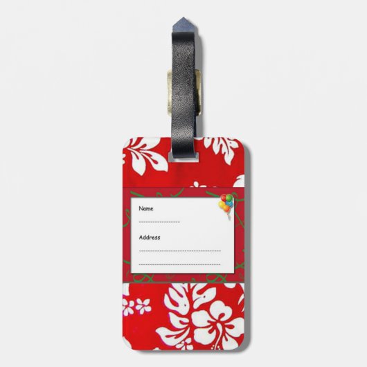 ÉTIQUETTE À BAGAGE COLLECTION D'HAWAÏ ALOHA (Dos Vertical)