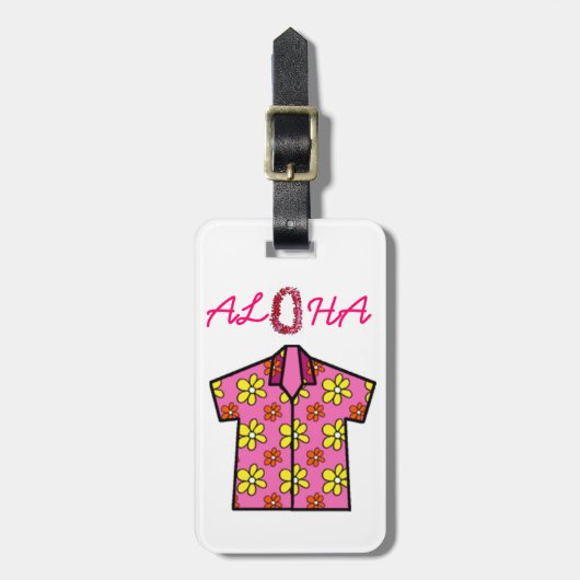 ÉTIQUETTE À BAGAGE COLLECTION D'HAWAÏ ALOHA (Devant Vertical)