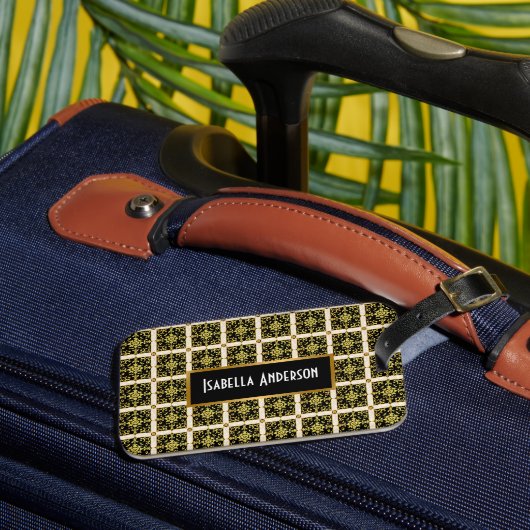 Étiquette À Bagage Collection Florale Luxe Moderne (Insitu Rectoal 3)