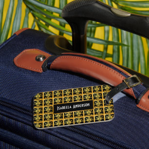 Étiquette À Bagage Collection florale tendance de luxe