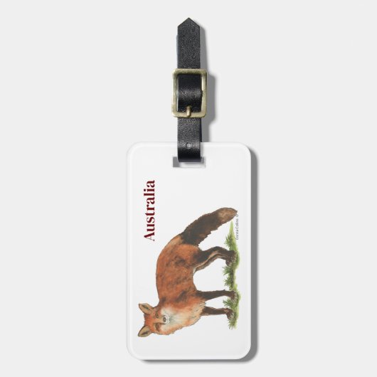 Étiquette À Bagage Collection Fox Luggage Tag (Devant Vertical)