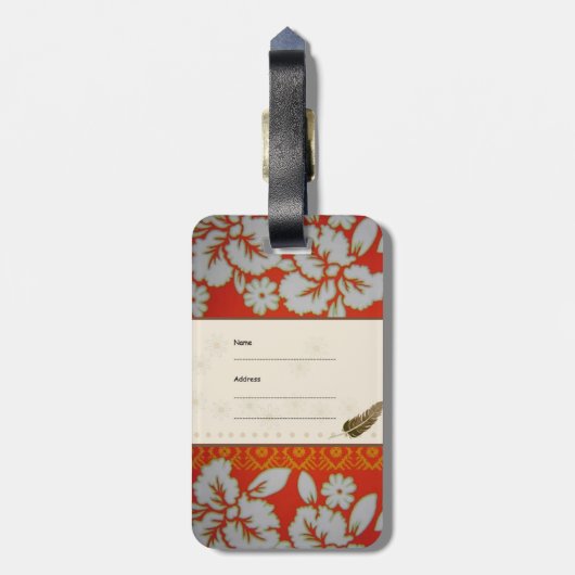 ÉTIQUETTE À BAGAGE COLLECTION HAWAI ALA (Dos Vertical)