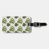Étiquette À Bagage Collection Llamarama | Motif Cactus mignon (Devant horizontal)