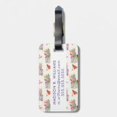 Étiquette À Bagage Collection Llamarama Motif II (Dos Vertical)