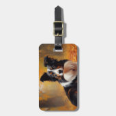 Étiquette À Bagage Collie frontalier à l'automne Feuilles automne Ins (Devant Vertical)