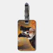 Étiquette À Bagage Collie frontalier à l'automne Feuilles automne Ins (Dos Vertical)