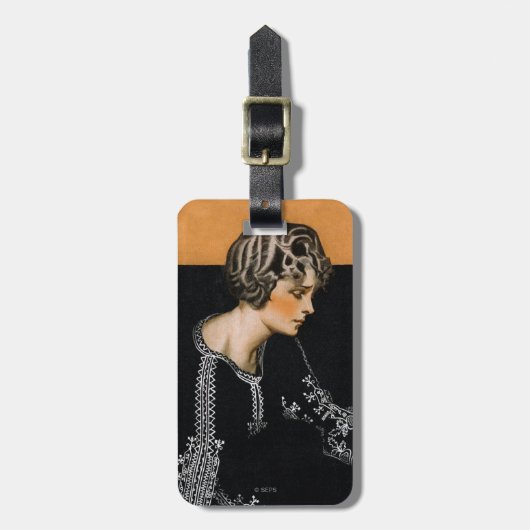 Étiquette À Bagage Collier cassé de perle (Devant Vertical)