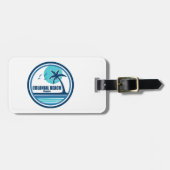 Étiquette À Bagage Colonial Beach Virginia Palm Tree Birds (Devant horizontal)