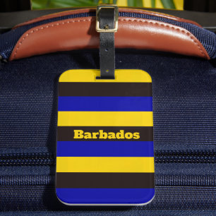 Étiquette À Bagage Colonnes de bande de drapeau de la Barbade