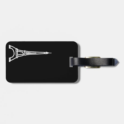 Étiquette À Bagage color eiffel towertern pattern (Dos horizontal)