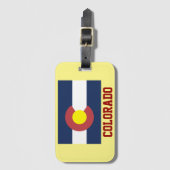 Étiquette À Bagage COLORADO : Drapeau d'Etat du Colorado (Devant Vertical)