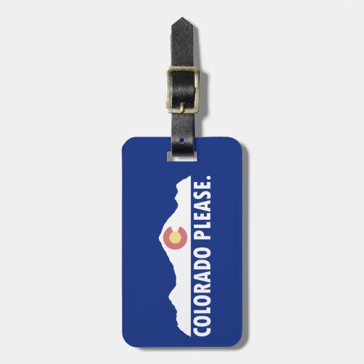 Étiquette À Bagage Colorado please (Devant Vertical)