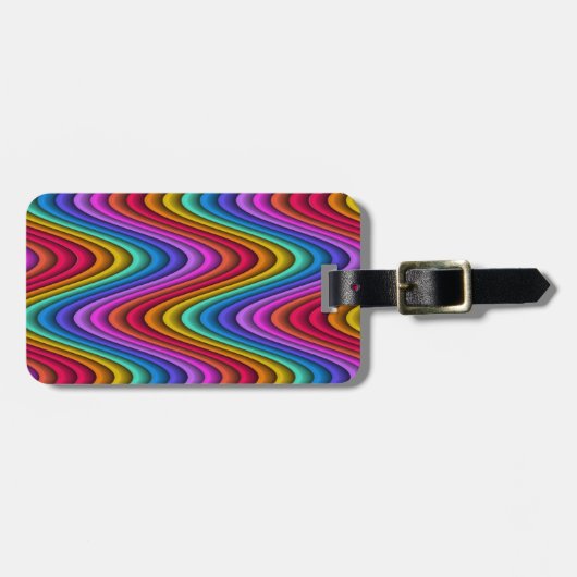Étiquette À Bagage Coloré (Devant horizontal)