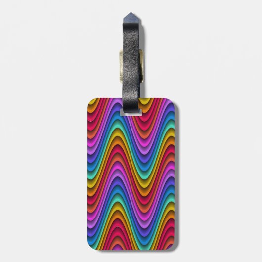 Étiquette À Bagage Coloré (Dos Vertical)