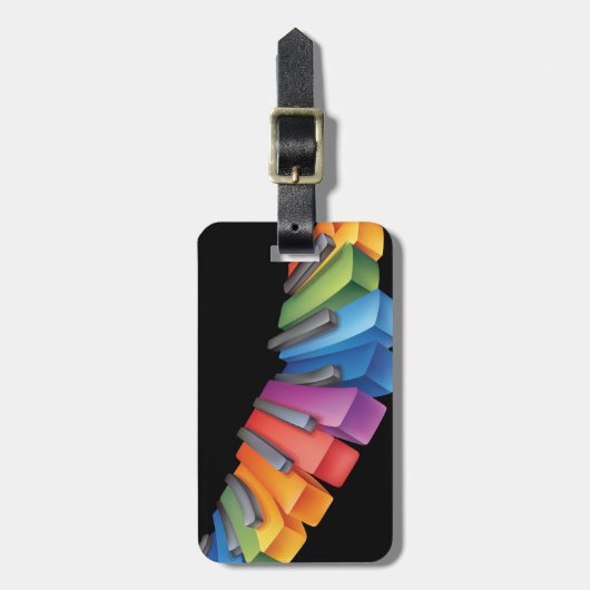 Étiquette À Bagage Colorful (Devant Vertical)