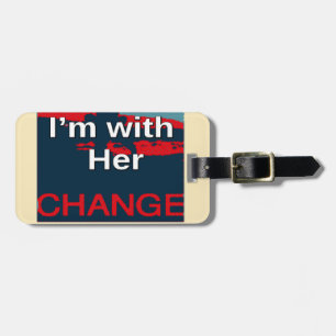 Étiquette À Bagage Colorful 2016 Je suis avec son vote pour Hillary U