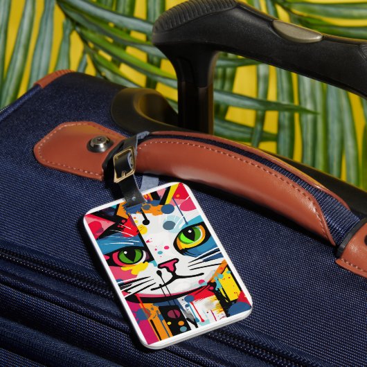 Étiquette À Bagage Colorful Cat (Insitu Rectoal 1)