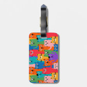 Étiquette À Bagage Colorful cats (Dos Vertical)