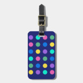 Étiquette À Bagage Colorful Geometric Dots (Devant Vertical)