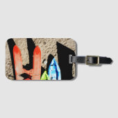 Étiquette À Bagage colors and shadows on the beach (Devant Horizontal)