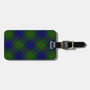 Étiquette À Bagage Colquhoun tartan bleu vert plaid