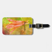 Étiquette À Bagage Columbine Flower Abstrait Personnalisé (Devant horizontal)