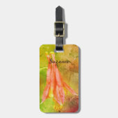 Étiquette À Bagage Columbine Flower Abstrait Personnalisé (Devant Vertical)