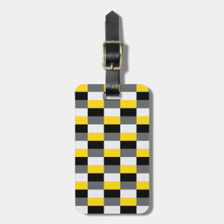 Étiquette À Bagage Combinaison de couleurs jaune, noir et gris