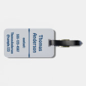 Étiquette À Bagage Combinaison de couleurs médicales classiques (Dos horizontal)