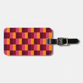 Étiquette À Bagage Combinaison Orange Clair et Violet (Devant horizontal)