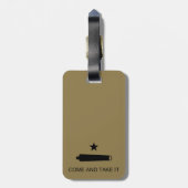 Étiquette À Bagage Come & Take It ! Flag de Texas State (Dos Vertical)