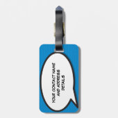 Étiquette À Bagage Comic Book Pop Art Name Shout (Dos Vertical)