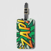 Étiquette À Bagage Comic Book Pop Art ZAP! personnalisé (Devant Vertical)