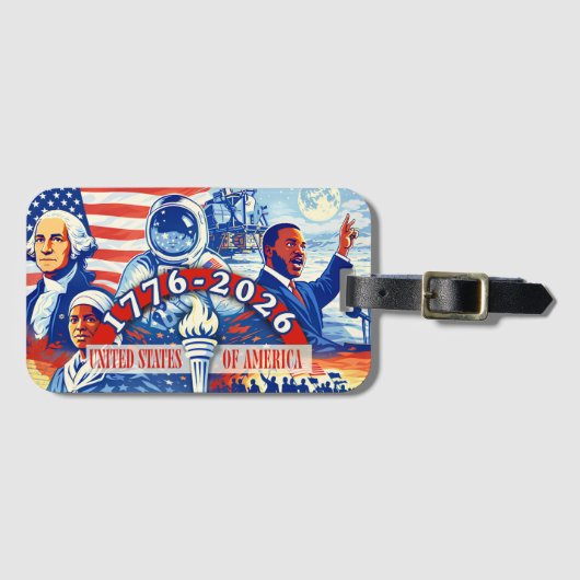 Étiquette À Bagage Commemorative 1776-2026 USA Semiquincentennial  (Devant Horizontal)