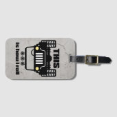 Étiquette À Bagage Comment je roule | 4x4 tous terrains basculent le (Devant Horizontal)