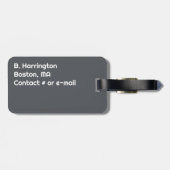 Étiquette À Bagage Company Logo Template Gray Business Card Holder (Dos horizontal)