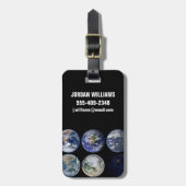 Étiquette À Bagage Comparaison D'Image De Vues Iconiques De La Planèt (Devant Vertical)