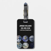 Étiquette À Bagage Comparaison D'Image De Vues Iconiques De La Planèt (Dos Vertical)